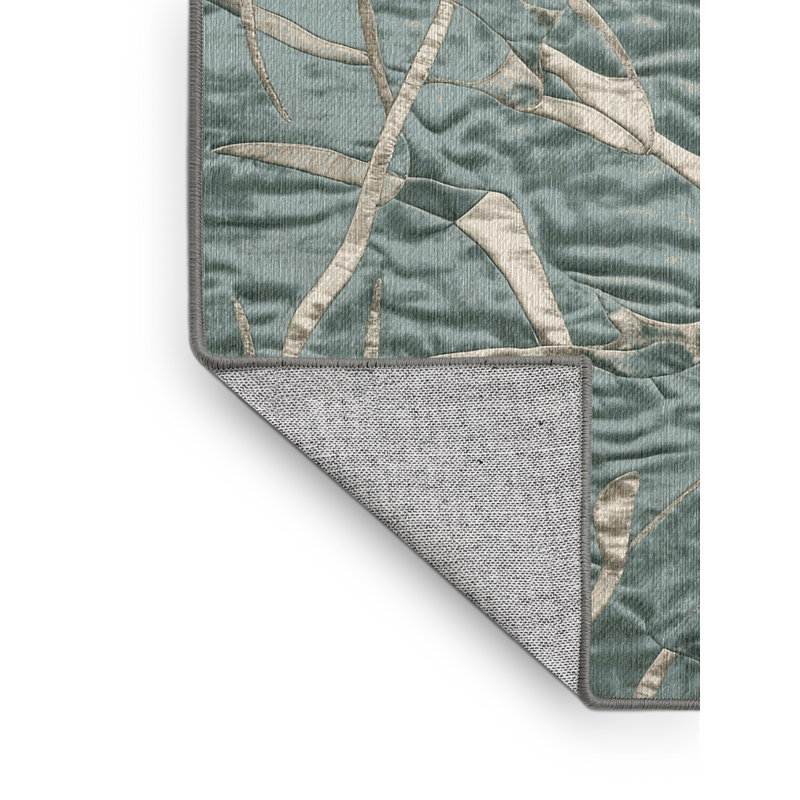 Tapis gris lavable à la machine, Rectangle 8 pi x 10 pi