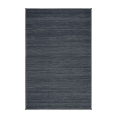 Machine Washable Solid Gray Area Rug