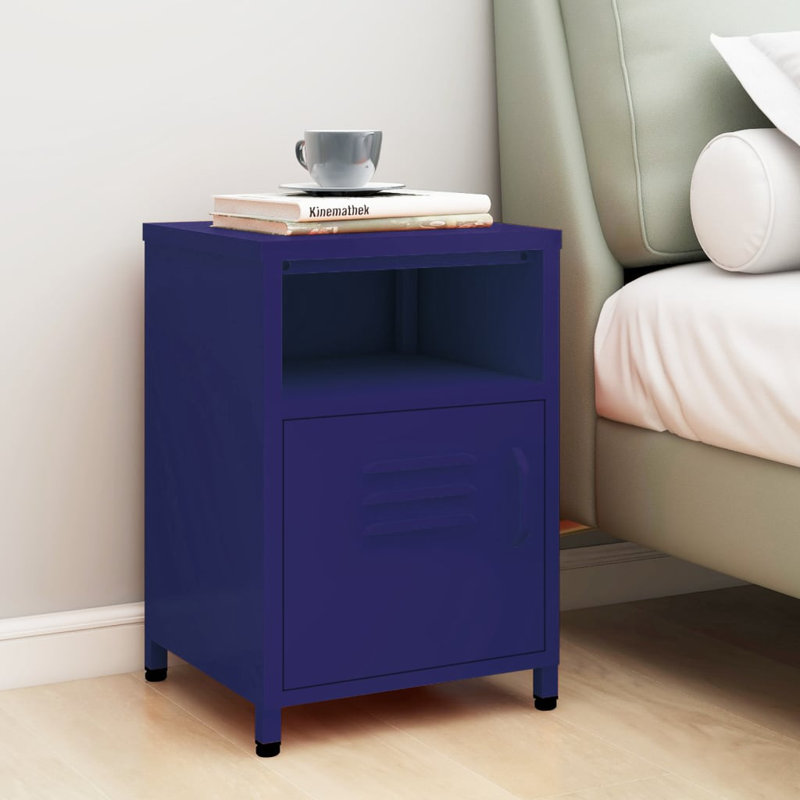 Table de chevet vidaXL, Bleu, Individuel