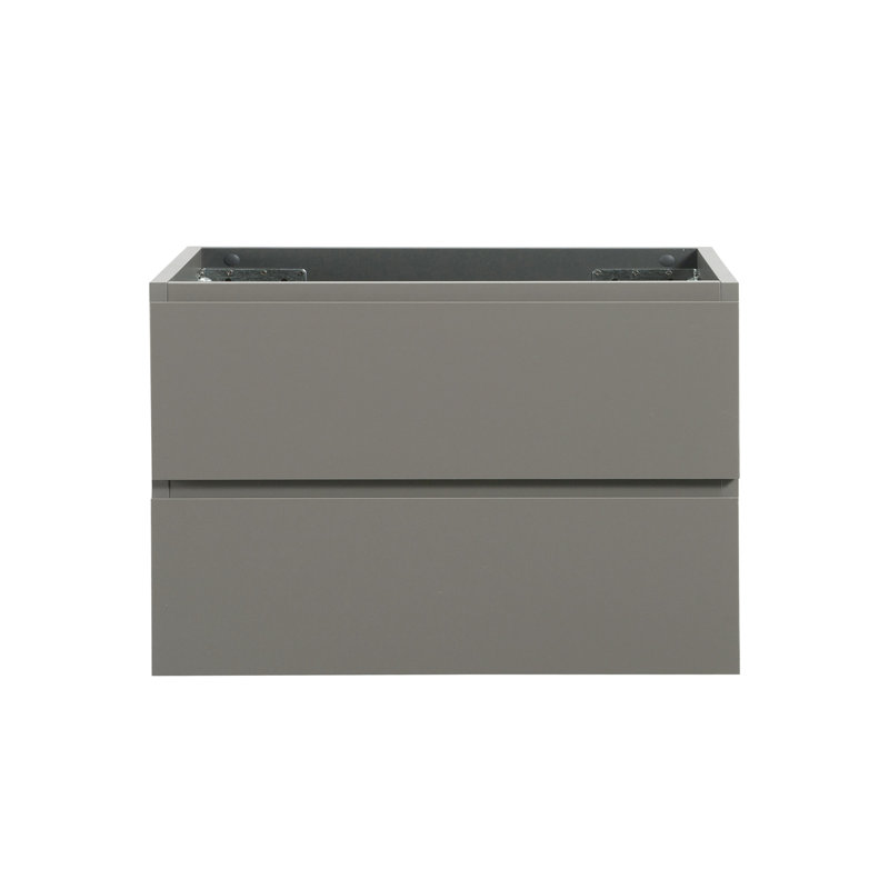 Armoire murale grise sans vasque, exposition de motifs à double tiroir, présentoirs modernes et minimalistes, fabrication facile à nettoyer, lavabo monté homologué en gris, exposition à deux formes,