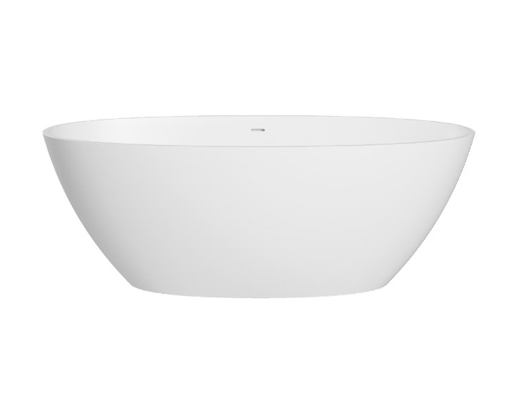 Acquabella Ruby 2 Soaker Tub, Gloss White, 24” H x 59” L x 30” W