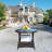 Outdoor Patio Furniture 1 Round Coffee Table With Clear Tempered Glass
