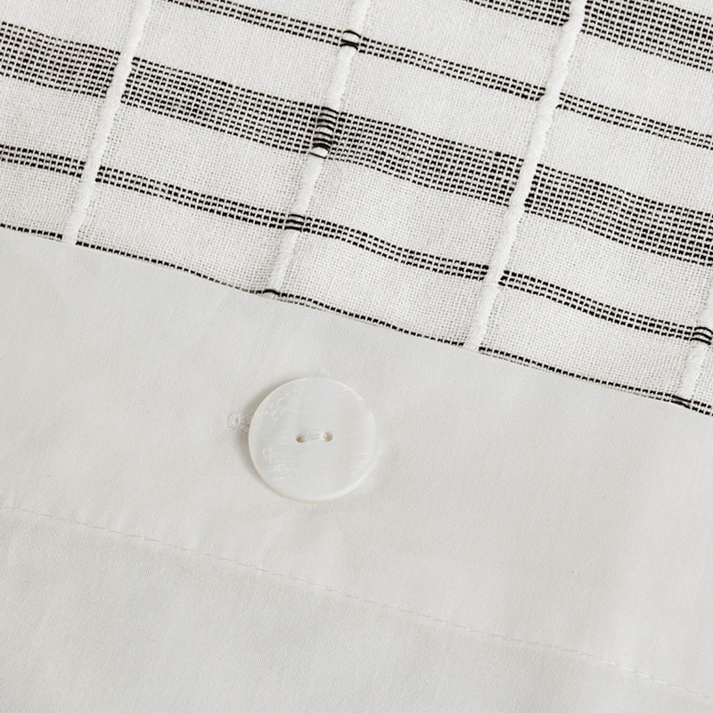 Ensemble de couette élégant en jacquard 100% coton avec attrait campagnard