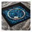 32inch Outdoor Square Propane Fire Pit Table with Blue Glass Beads, Rain Cover and Glass Wind Guard