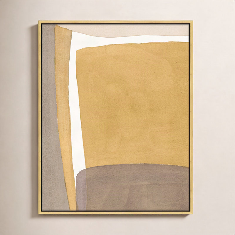Light Ochre by Julia Balfour, 25" H x 20" W x 1.4" D, Gold Framed Canvas