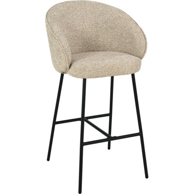 Kelsby Upholstered Counter Stool with Metal Frame
