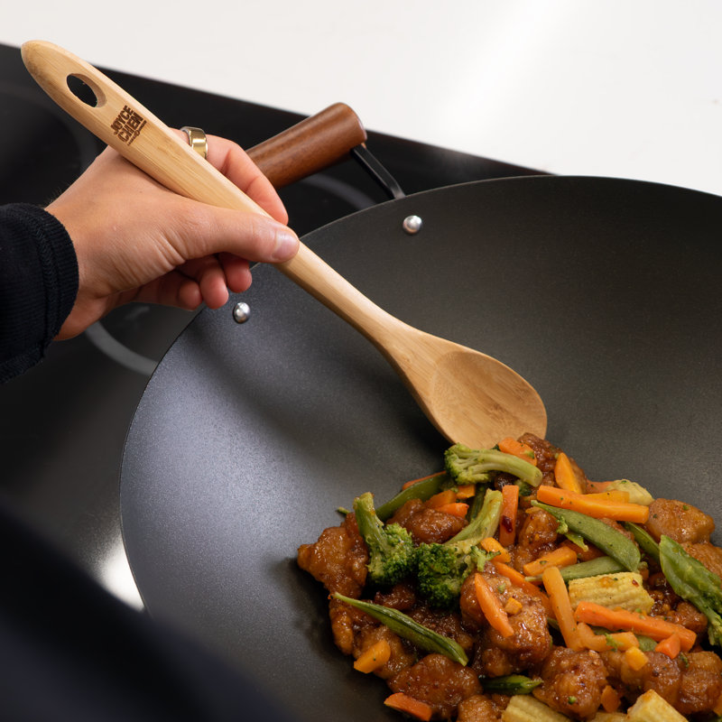 Joyce Chen Burnished Bamboo Mixing Spoon, 12-inch