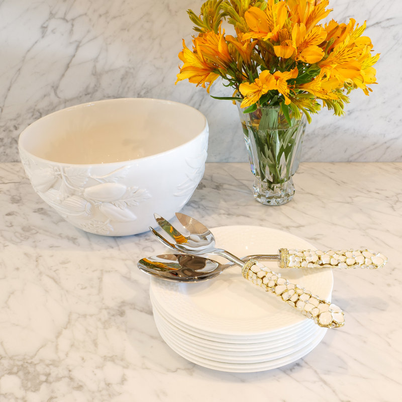 Dogwood Stainless Steel Salad Servers