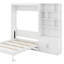 Lit escamotable double avec tablettes