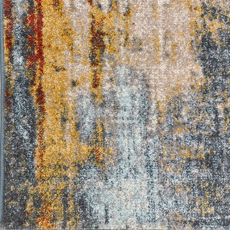Luxurious Blue Area Rug, 6.6 x 9.5 Feet | 100% Polypropylene, 1700 g/m² | 0.4 Inch Pile Height, Durable Jute Underlay | Easy to Clean with Vacuum, Perfect for Living Room & Bedroom Décor