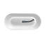 63 Inch Stone Resin Solid Surface Oval Shape Freestanding Bathtub For The Bathroom