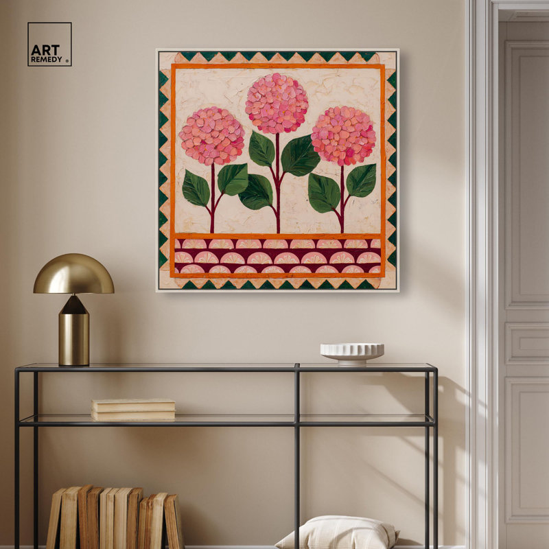 Reproduction d'art floral sur toile à motif de pétales III par Art Remedy, cadre argenté, 30 x 30, H 31 po x l 31 po