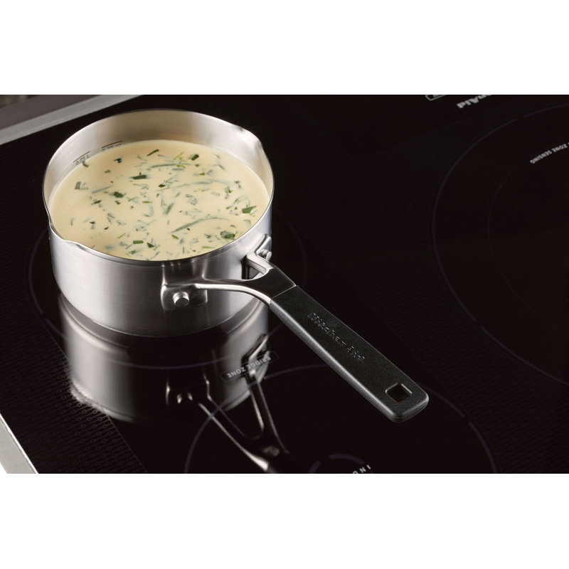 KitchenAid Stainless Steel Induction Sauce Pan with Pour Spouts, 1 Quart