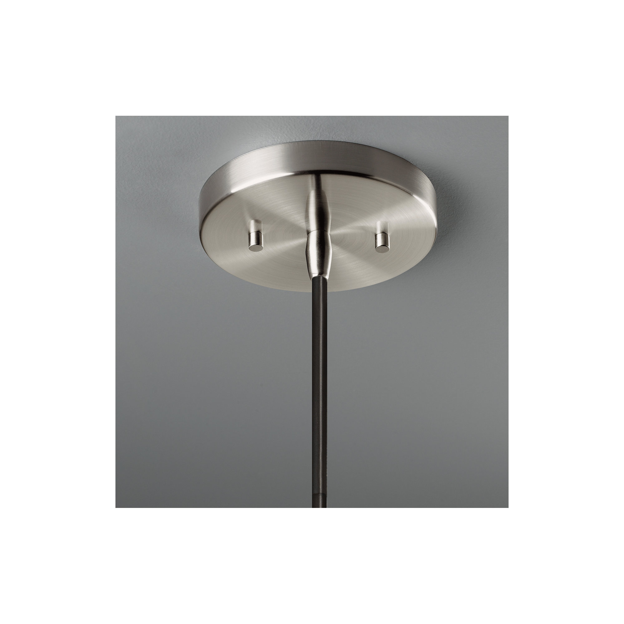 Leni Single Light Ceramic Dimmable Pendant, Pewter Green, Polished Chrome
