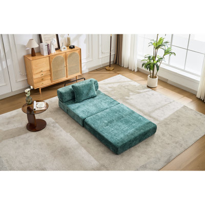 Convertible Single Seater Dark , Compression Design, Fixed - Shape Frame, Chenille Fabric For Relaxing In Bedroom Window Seat Boneless Modular Sectional, Small Dormitory