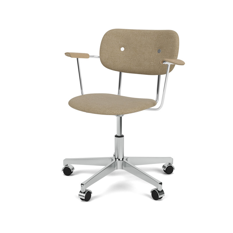 Co Swivel Task Chair, Silver, Beige, Acrylic Blend