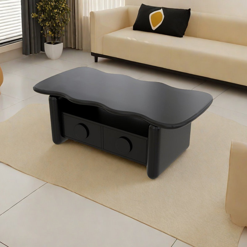 Table basse de style crème, Noir, noir, noir, noir, Noir, noir, noir, noir