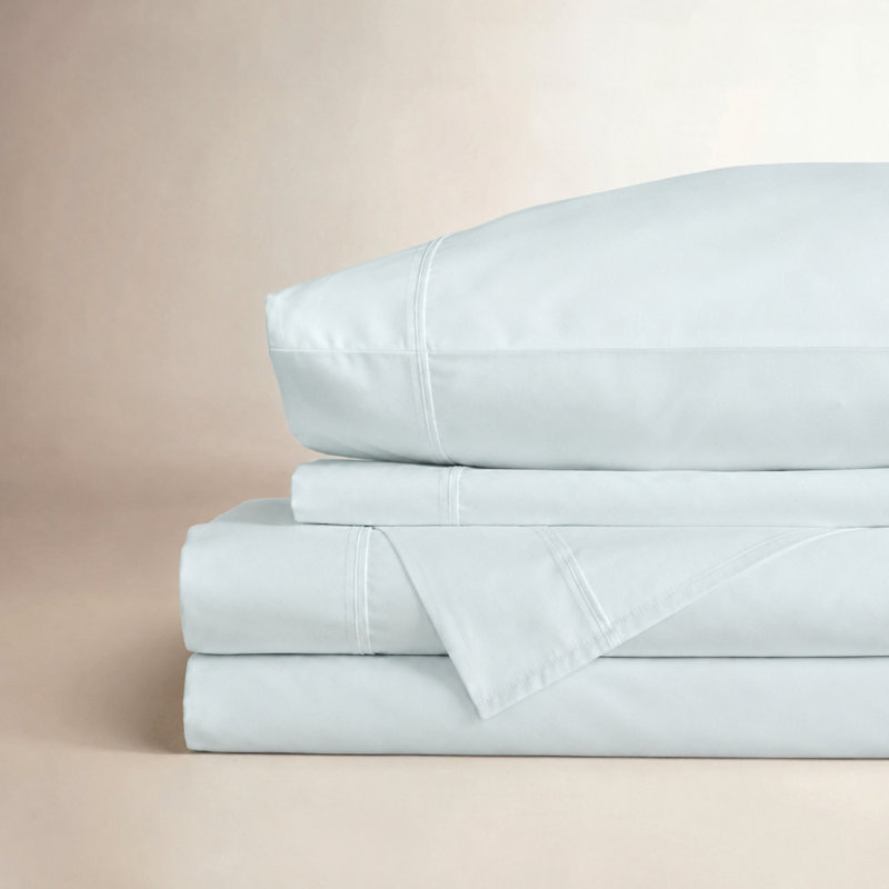 Hayward Egyptian Cotton Sateen Sheet Set, Pale Blue, King