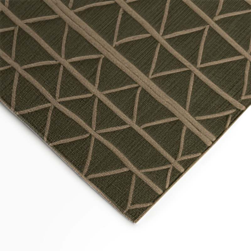 Tapis brun intérieur et extérieur Trellis, Rectangulaire 3 pi x 5 pi