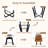 Swivel Bar Stools Set of 1, Counter Height Bar Stools With Back, PU Leather Upholstered Kitchen Island Stools, 360° Swivel, Rubberwood Legs, Thick Cushion Seat, For Dining Room Brown-1058439022-1057710938