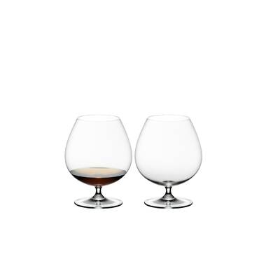 Set of 2 Hand Made Vintage Crystal Glasses, Brandy & Cognac Snifter,  Old-Fashioned Glassware 