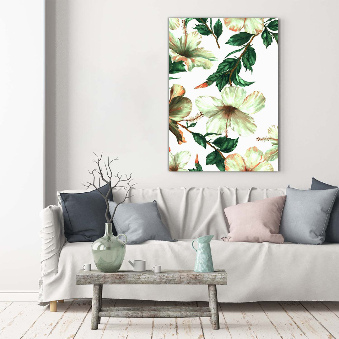 Hibiskus - Kunstdrucke auf Leinwand - Wrapped Canvas