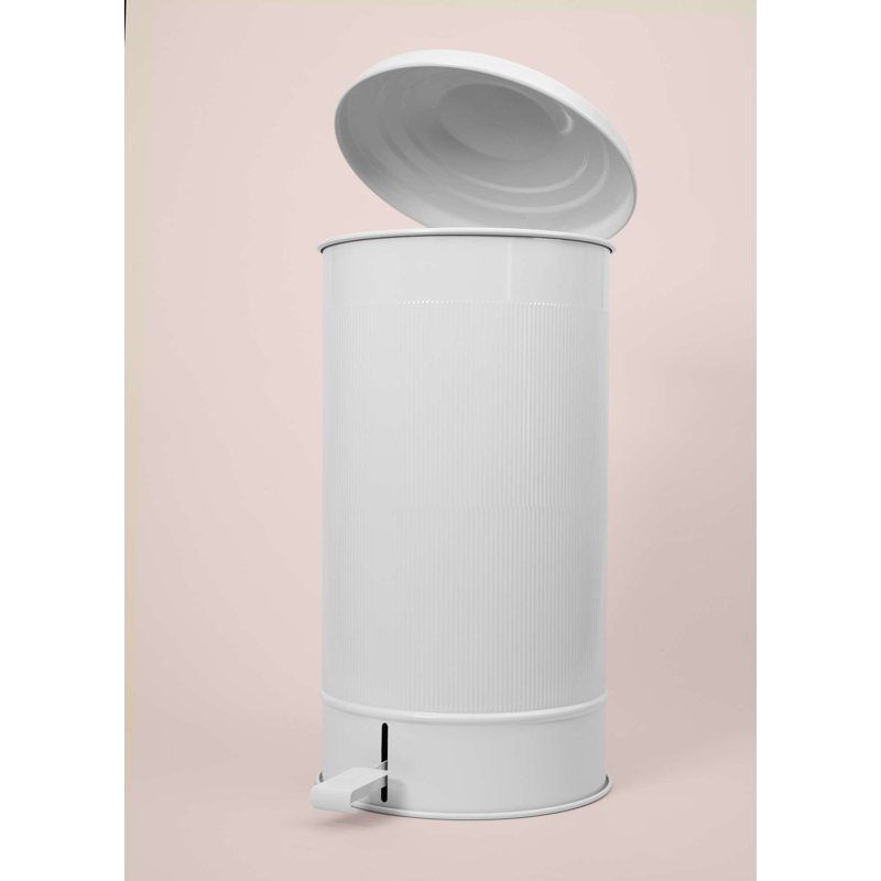100% Galvanized Steel Storage Bin, 12.6 x 10.2 x 20.5 inches, White | Durable and Weather-Resistant | Ideal for Garden, Shed, or Home Organization | Perfect for Indoor & Outdoor Use, Heavy-Duty Design