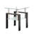 Tempered Glass Tea Table With Metal Legs-841723114-841723112