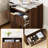 Seyla 23''W Fluted Nightstand with 2-Drawer Open Cubby, Built-In Charger Outlets-635551524-609790896