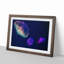 Neon Jellyfish in Abstract - Framed Print-55727962-55727967