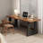 Walnut Rectangular Solid Wood Writing desk-2097982188