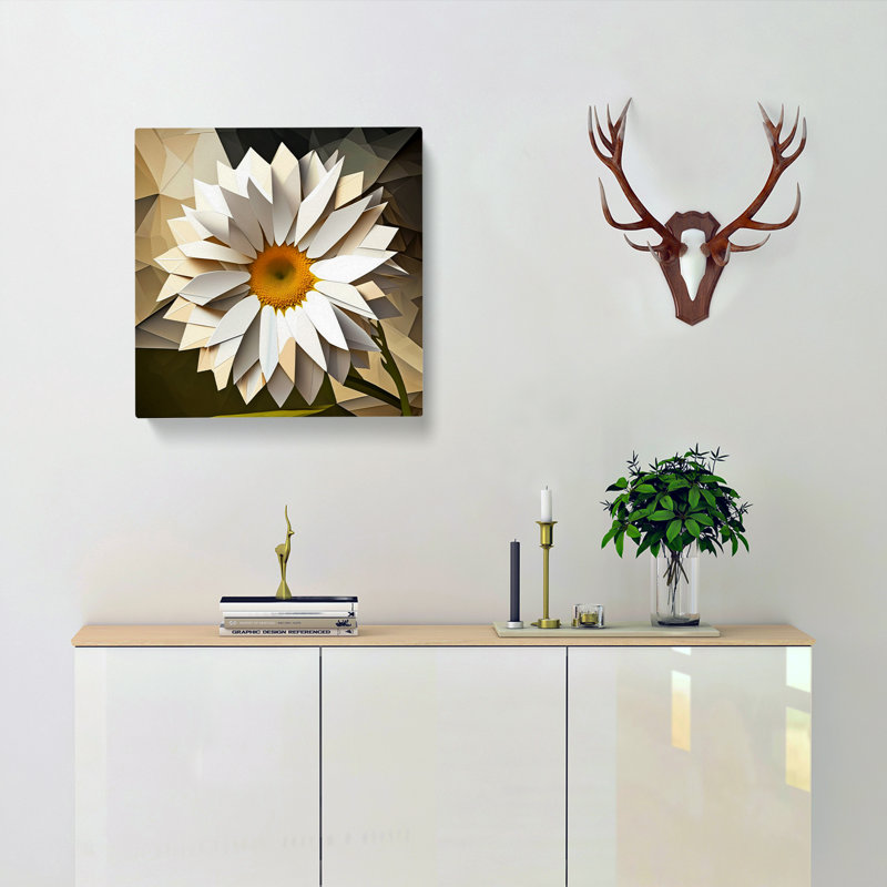 Daisy Cubism - Wrapped Canvas, 35cmH x 35cmW