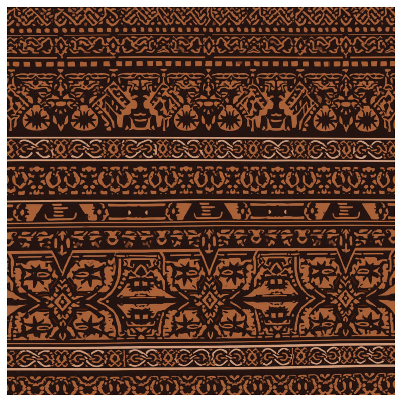 Couvertures complexes à motifs bruns, L 60 po x H 80 po
