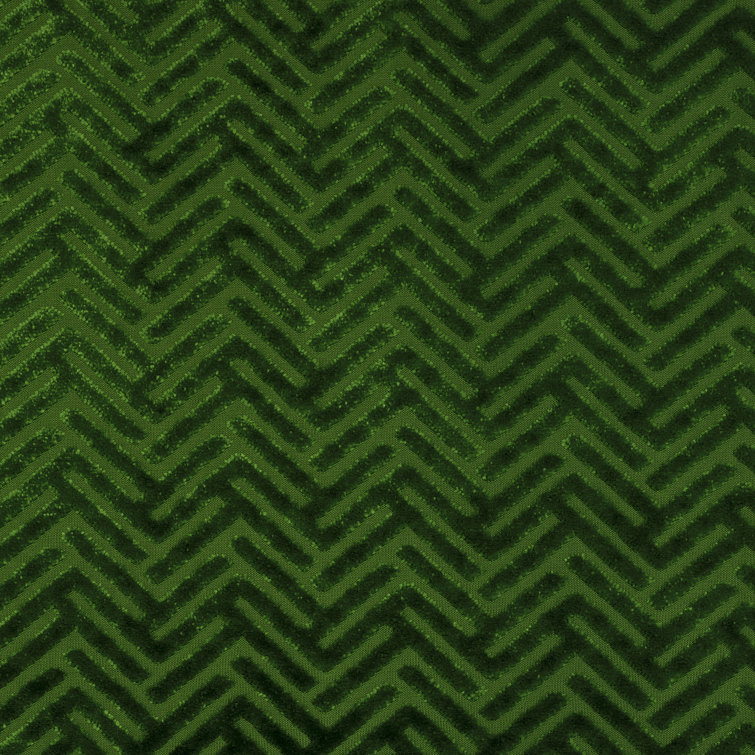 Vienna - Geometric Arrow Pattern Burut Velvet Fabric By The Yard