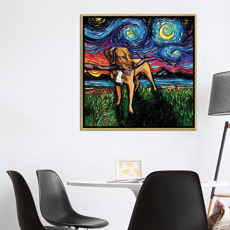 "Papillon Night" par aja Trèves, reproduction d’art, Toile tendue, Pas de tapis, H 26 po x l 26 po x P 1,5 po