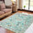 Insect Floral Area Rugs Modern Accent Carpet with Non-Slip Backing, Stain-Resistant Low Pile Floor Cover, Machine Washable Ultra-Soft Indoor Mat for Living Room, Bedroom, Kitchen-1501593367