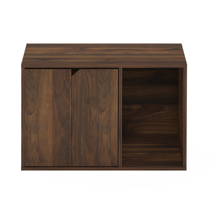 Daphie Litter Box Enclosure, Walnut, 17.7" H x 31.3" W x 19.7" D