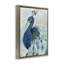 Élégant art mural sur toile flottante encadrée paon bleu par Yvette St. Amant-1880300768-1888246846
