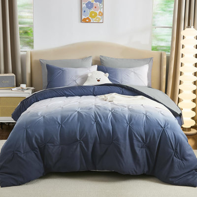 Ombre Comforter Set Pintuck Bedding Sets
