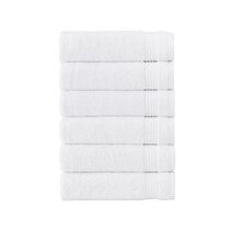 Darcelle 6 Piece Turkish Cotton Towel Set Charlton Home Color: Bright White