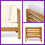 Ensemble de causeuse d'extérieur élégant en bois d'acacia de style Mid-Century | Canapé de patio peu encombrant | Résistant à l'eau et facile à assembler-774937844