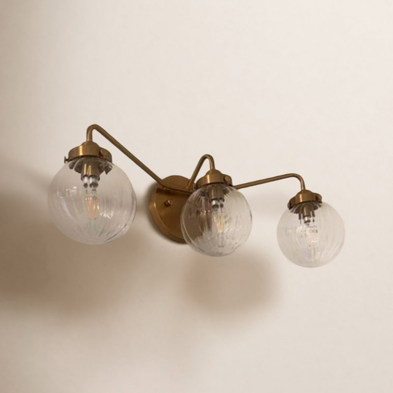 Ulah 3-Light Dimmable Hand-Blown Glass Vanity Light 