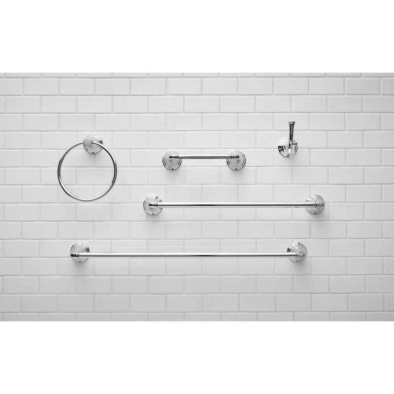 Barre à serviettes murale 18" Delancey, Chrome poli