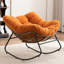 Chaise d'appoint berçante rembourrée Chenille-1979175380