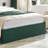 Velvet Palm-shaped Headboard Queen Bed Frame with Lift Up Storage, No Box Spring Needed, Green-1604685467-1602480140