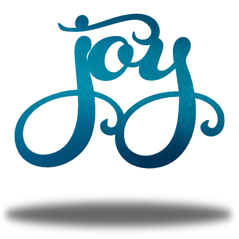 Décoration Erzhan Joy, H 8,50 po x l 12 po x P 0,01 po, Bleu sarcelle