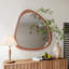 Miroir en bois massif 45 po Miroir mural asymétrique-1269780884