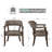 LUMERA Collection Swivel Tufted Arm Dining Chair Poker Chair Dark Brown-1480359274-1608069853