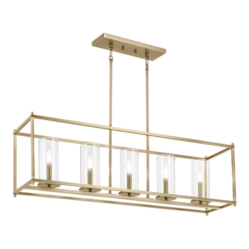 Lustre linéaire à 5 lumières 41,5 po