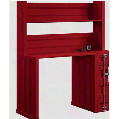 Red 1-Door Writing Desk